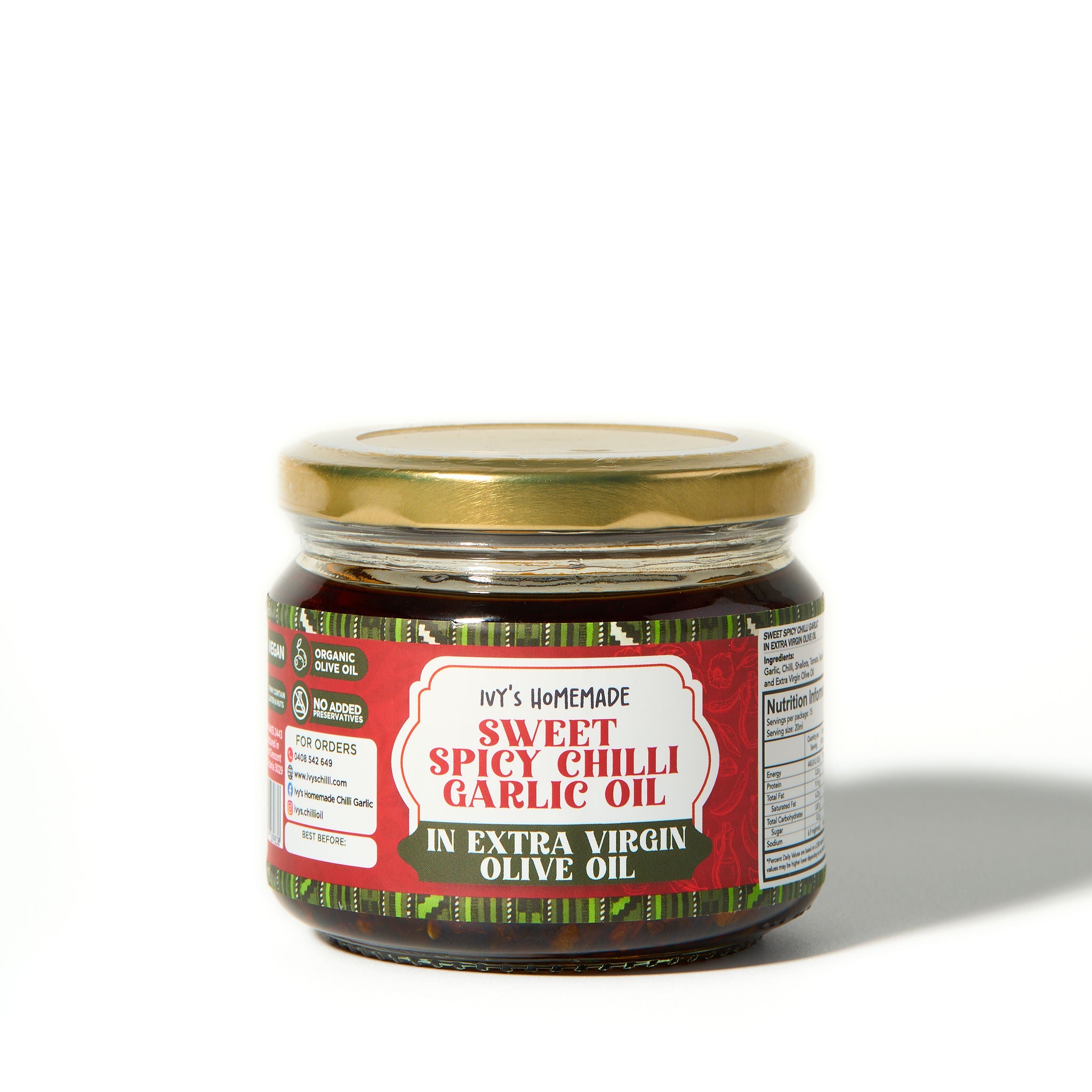 Ivy's Sweet Spicy Chilli Garlic in Extra Virgin Olive Oil - 300ml