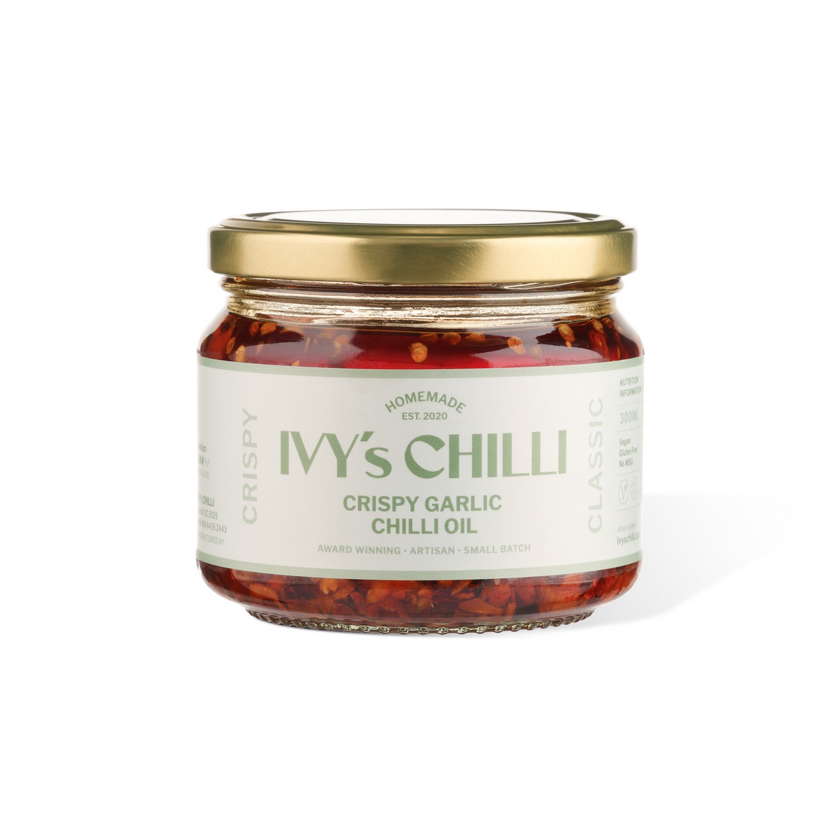 Ivy's Classic Crispy Garlic Chilli Oil - 300ml