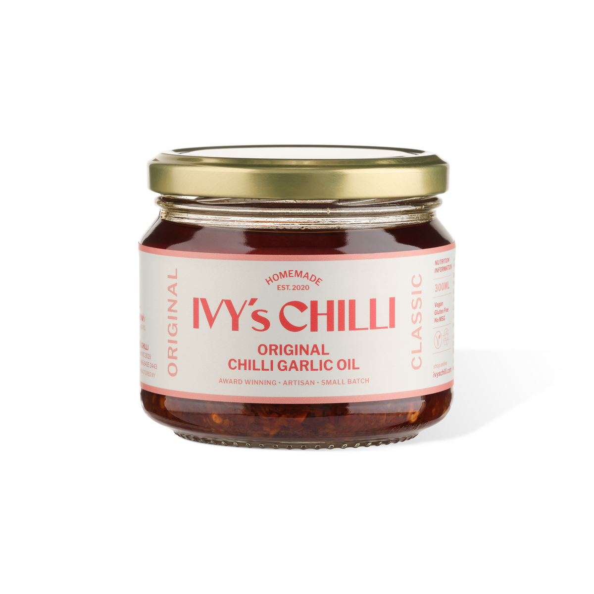 Ivy's Classic Original Chilli Garlic Oil - 300ml