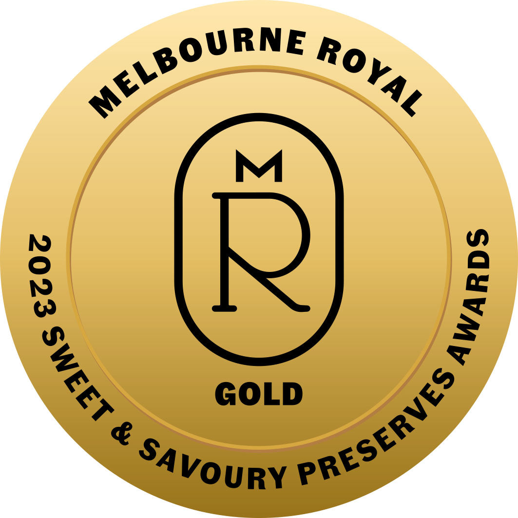 Gold medal with Melbourne Royal Sweet & Savoury Preserves Awards 